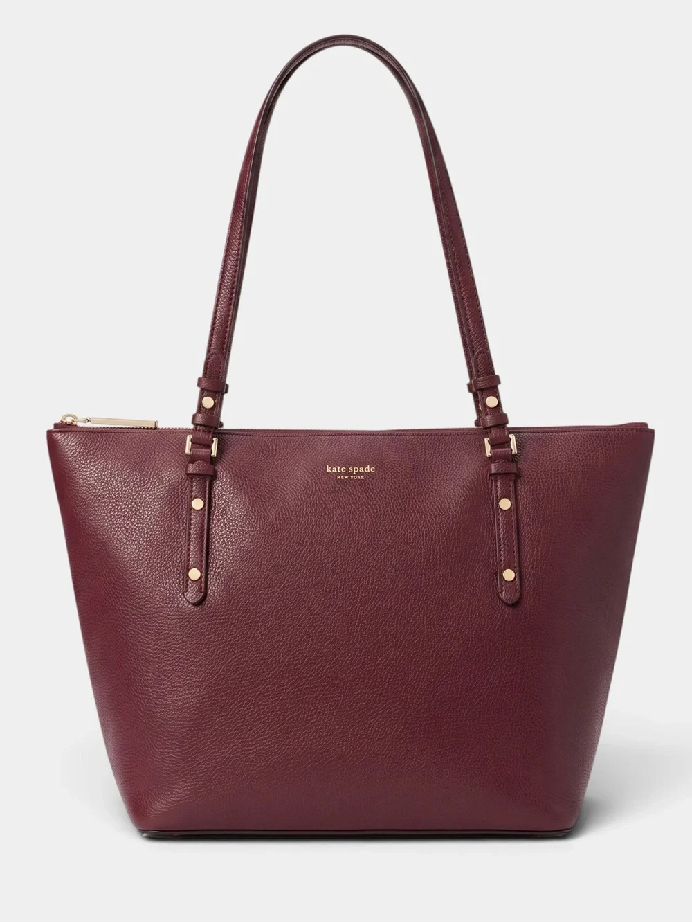 Kate Spade Polly Cherrywood Pebbled Leather Large Tote EUC